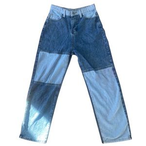 y2k jeans patchwork denim high waisted jeans